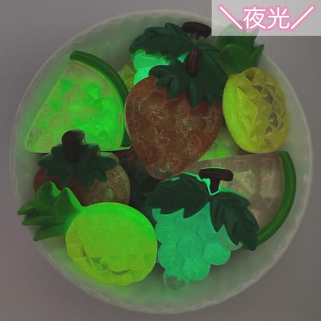 【4個】蓄光BIGクリアフルーツ