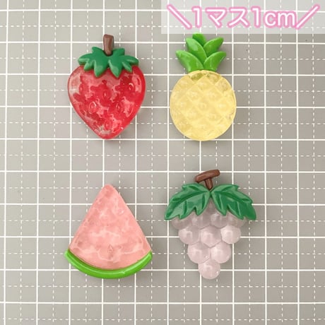 【4個】蓄光BIGクリアフルーツ