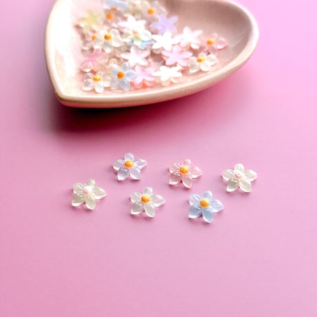 【未検品30個】ミニミニクリアちゅるんフラワー【112】