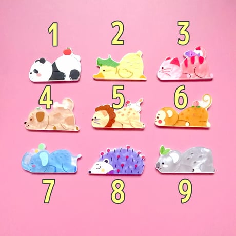 【2枚・9枚】ごろーんアニマルプレート【797】
