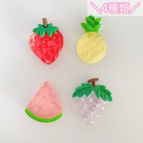 【4個】蓄光BIGクリアフルーツ