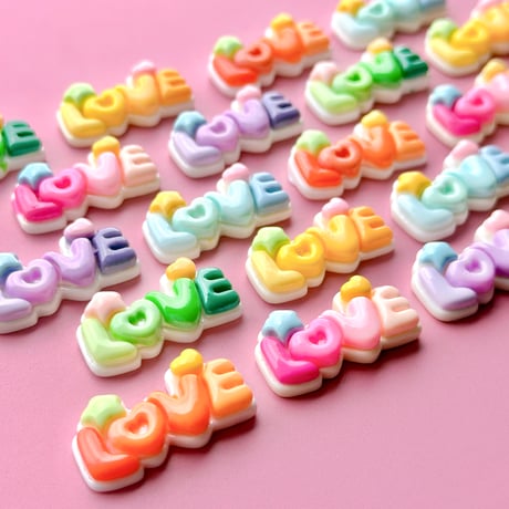 【B品＋良品20個】カラフルLoveロゴ【111】