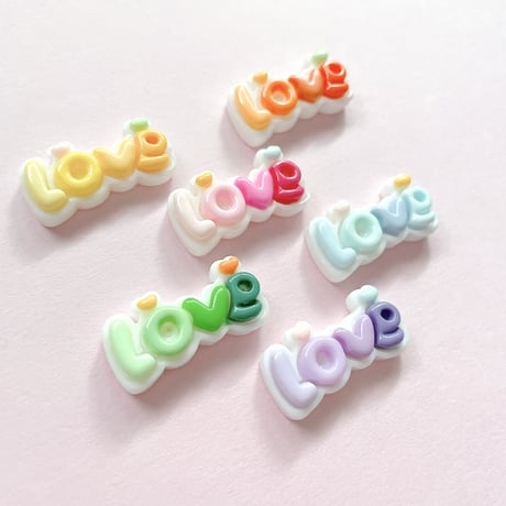 【6個】Loveロゴ【542】