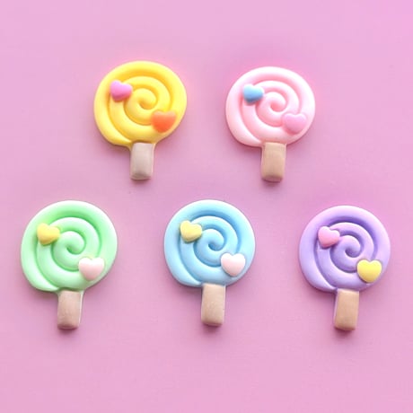 【5個】ぐるぐる棒つきキャンディ／【B品15個】【108】
