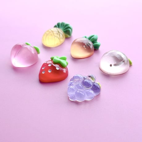 【6個】クリアフルーツ／B品15個【110】
