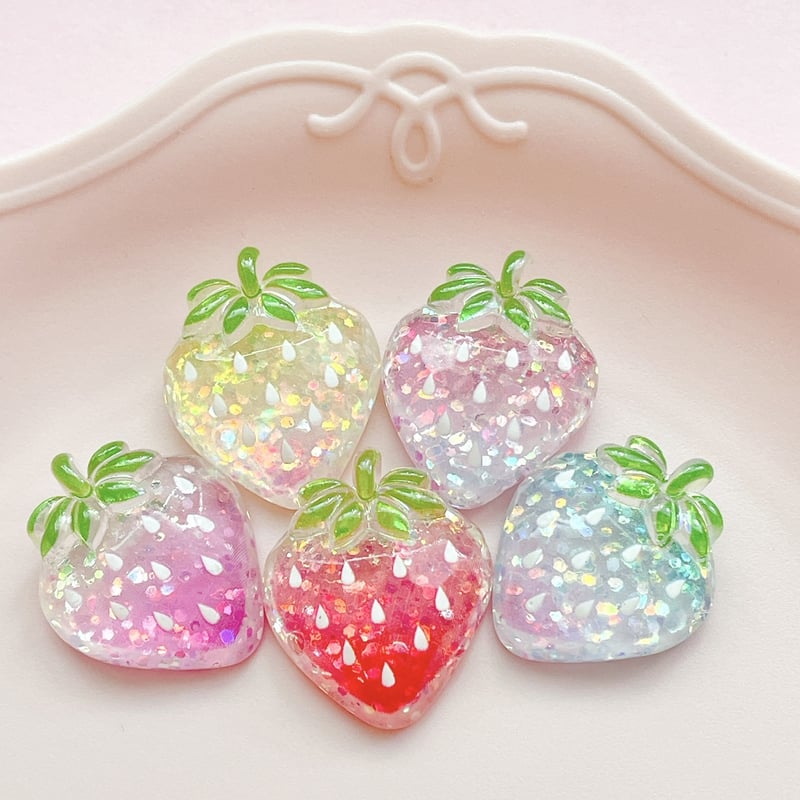 キラキラ⭐️　いちご 5個】キラキラいちご【600】 | Bubwell ～Hand craft～ トートバッグ