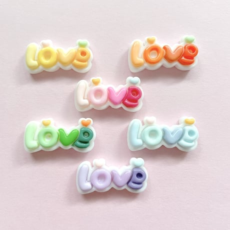 【6個】Loveロゴ【542】