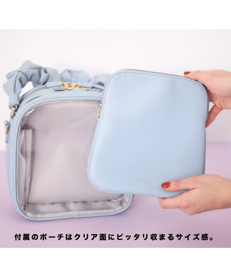 ギャザーハンドルバッグ（Grayish blue）
