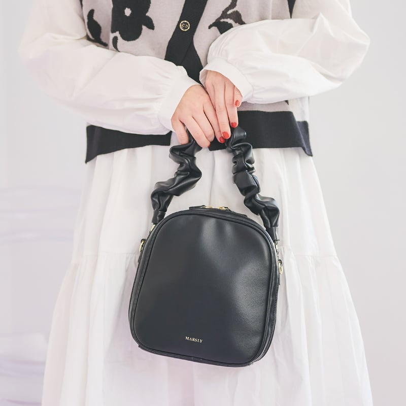 ギャザーハンドルバッグ(black) | MARSLY ギャザーハンドルバッグ(black) | MARSLY