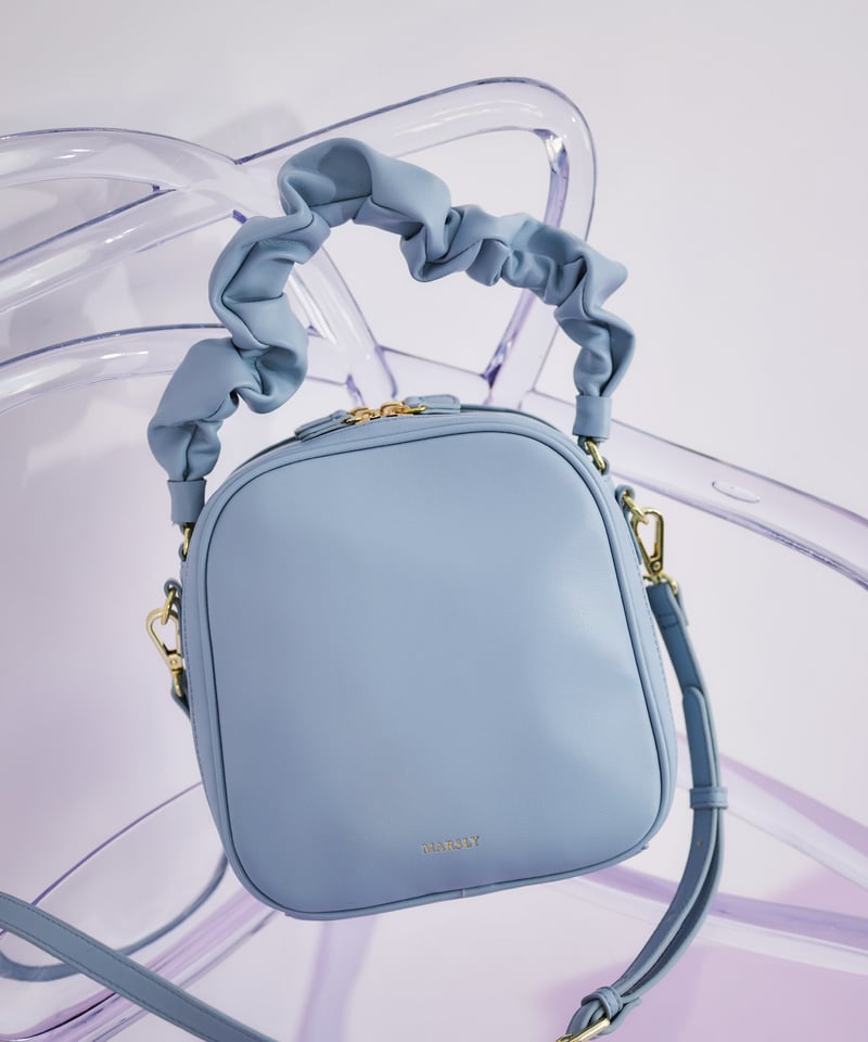 MARSLY 3Way 痛バ ギャザーハンドルバッグ グレイッシュブルー ギャザーハンドルバッグ（grayish blue）SOLD OUT | MARSLY