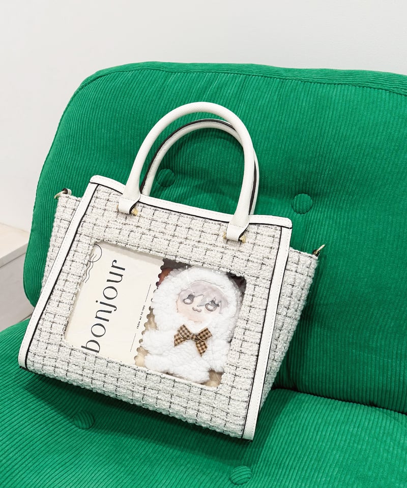 ツイードフラップバッグ（White） | MARSLY