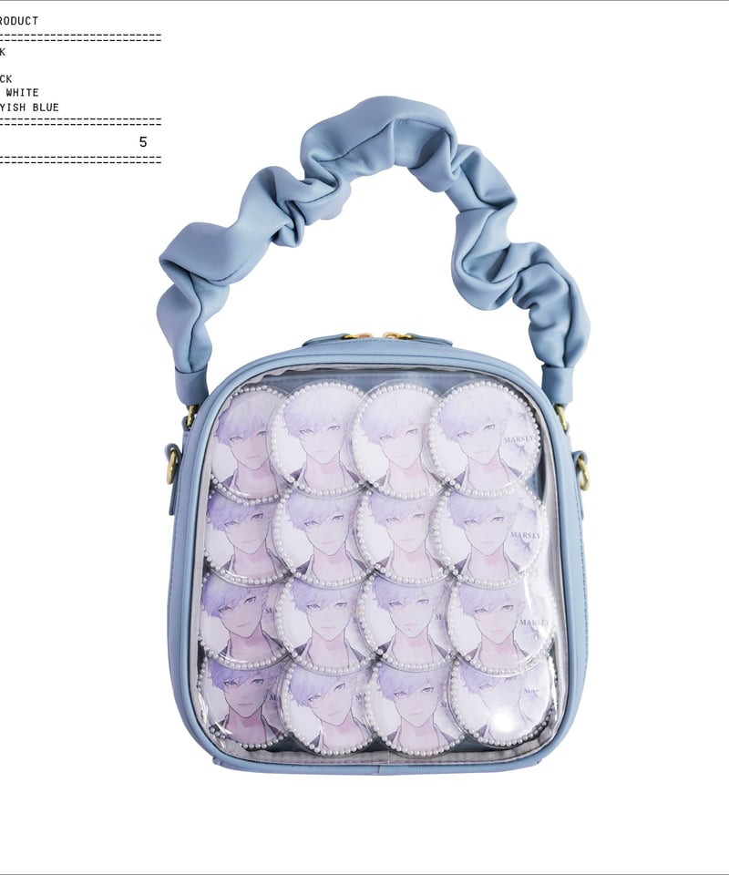 ギャザーハンドルバッグ（grayish blue）SOLD OUT | MARSLY