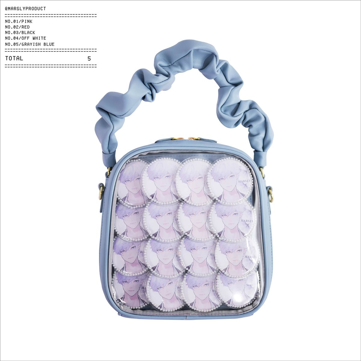 ギャザーハンドルバッグ（grayish blue）SOLD OUT | MARSLY