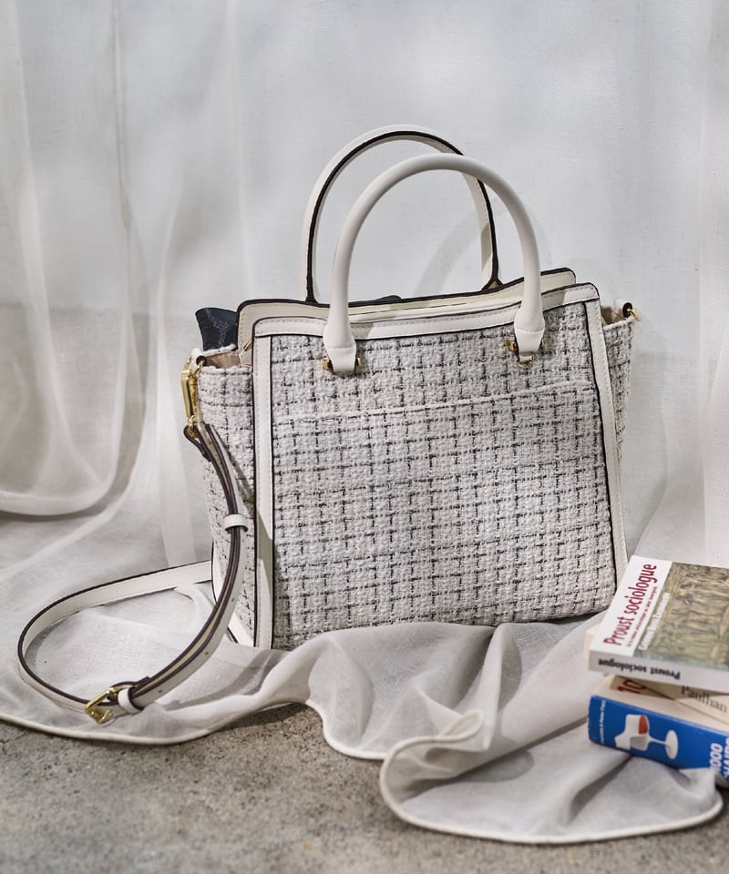 ツイードフラップバッグ（White） | MARSLY