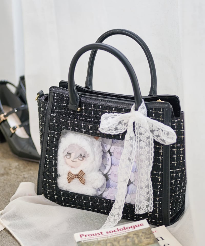 ツイードフラップバッグ（Black） | MARSLY