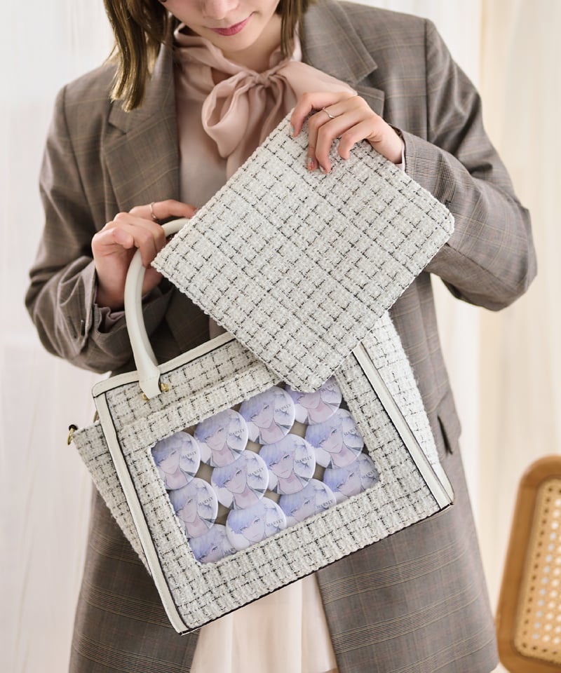 ツイードフラップバッグ（White） | MARSLY