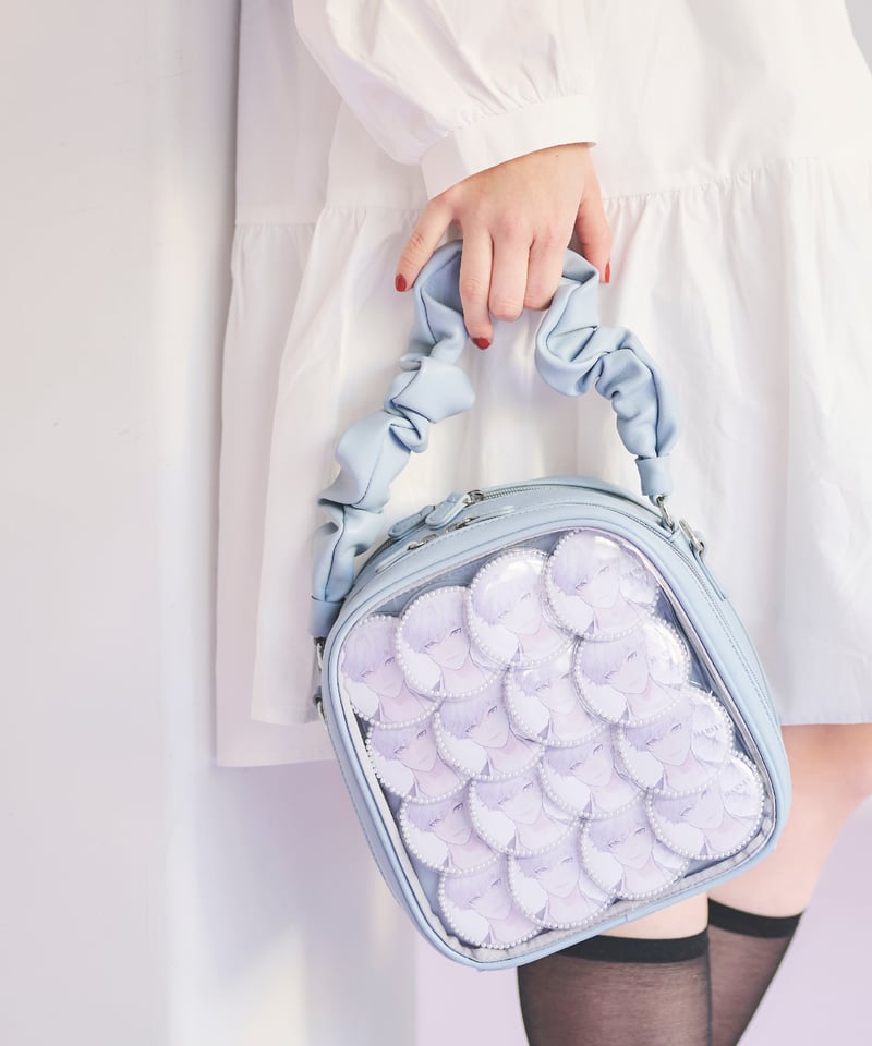 ギャザーハンドルバッグ（Grayish blue） | MARSLY