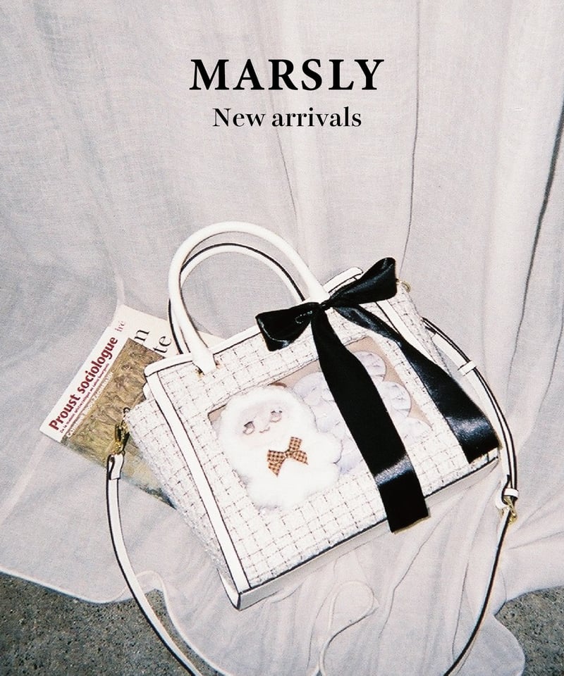 ツイードフラップバッグ（White） | MARSLY