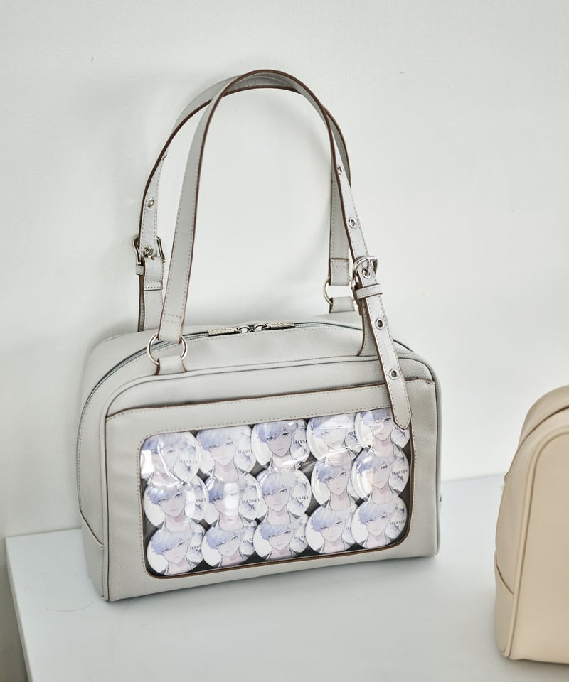 フラップボストンバッグ（ Light gray） | MARSLY