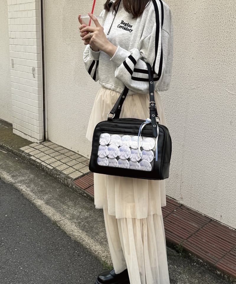 フラップボストンバッグ（Black） | MARSLY