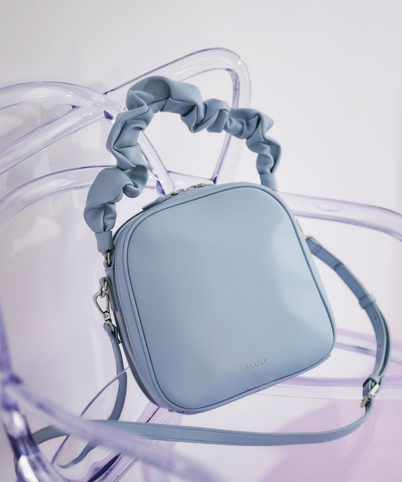 ギャザーハンドルバッグ（Grayish blue） | MARSLY