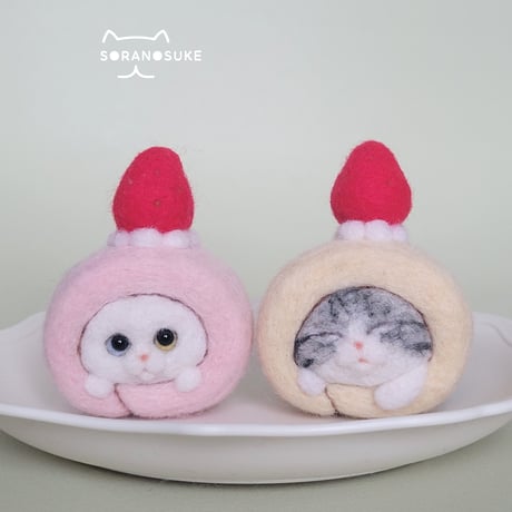 【ゆったん】　羊毛フェルト　猫 オーダー猫のタータン。 とっても美形な男の子。 またまた可愛い