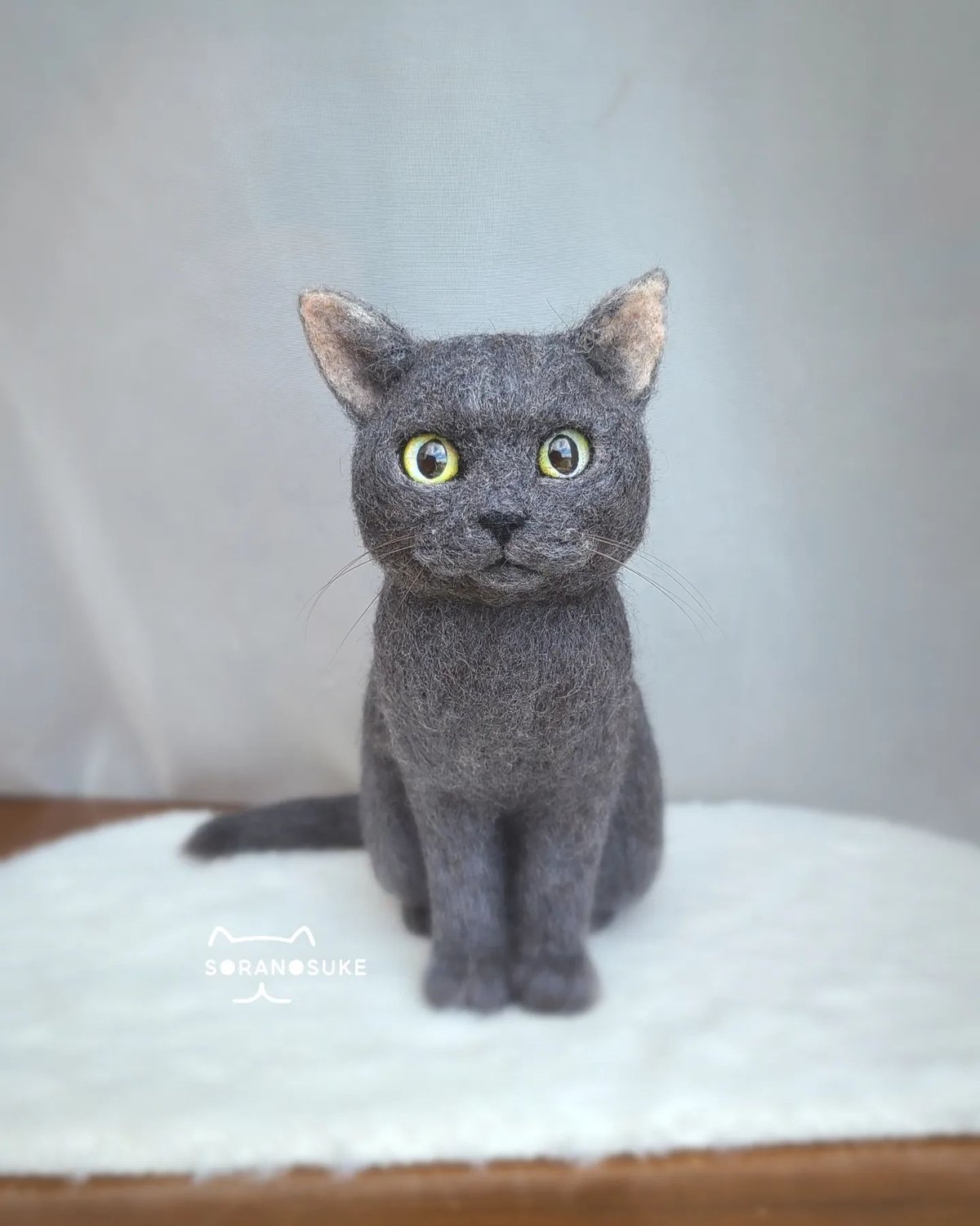 黒猫ちゃんオーダー オーダーいただいている新しい黒猫さんが完成しました～🐈‍⬛ お胸の