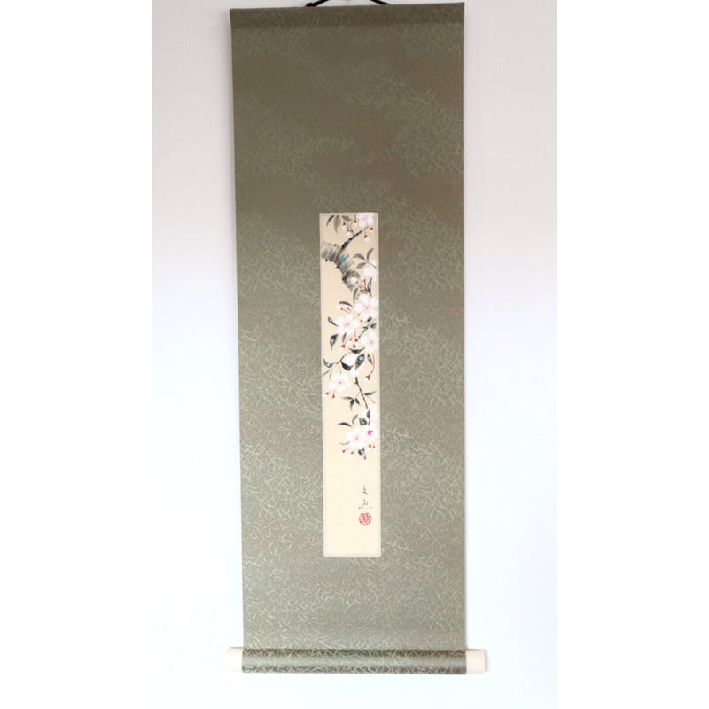ミニ軸 中谷文魚作画 「桜 短冊」 | くうかんそうしょく 栞