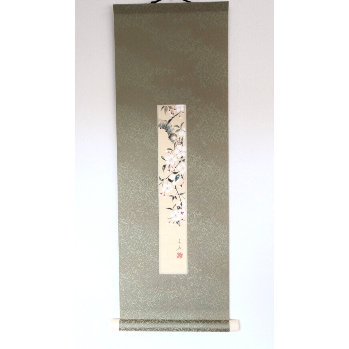 ミニ軸 中谷文魚作画 「桜 短冊」 | くうかんそうしょく 栞