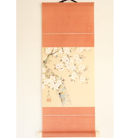 ミニ軸　中谷文魚作画　「桜」