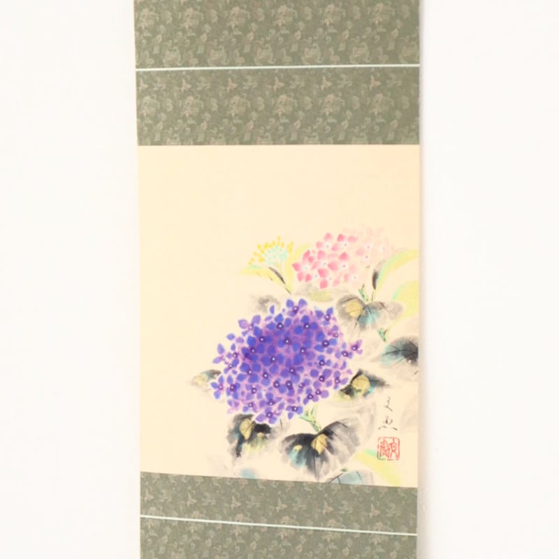 ミニ軸 中谷文魚作画 「紫陽花」 | くうかんそうしょく 栞