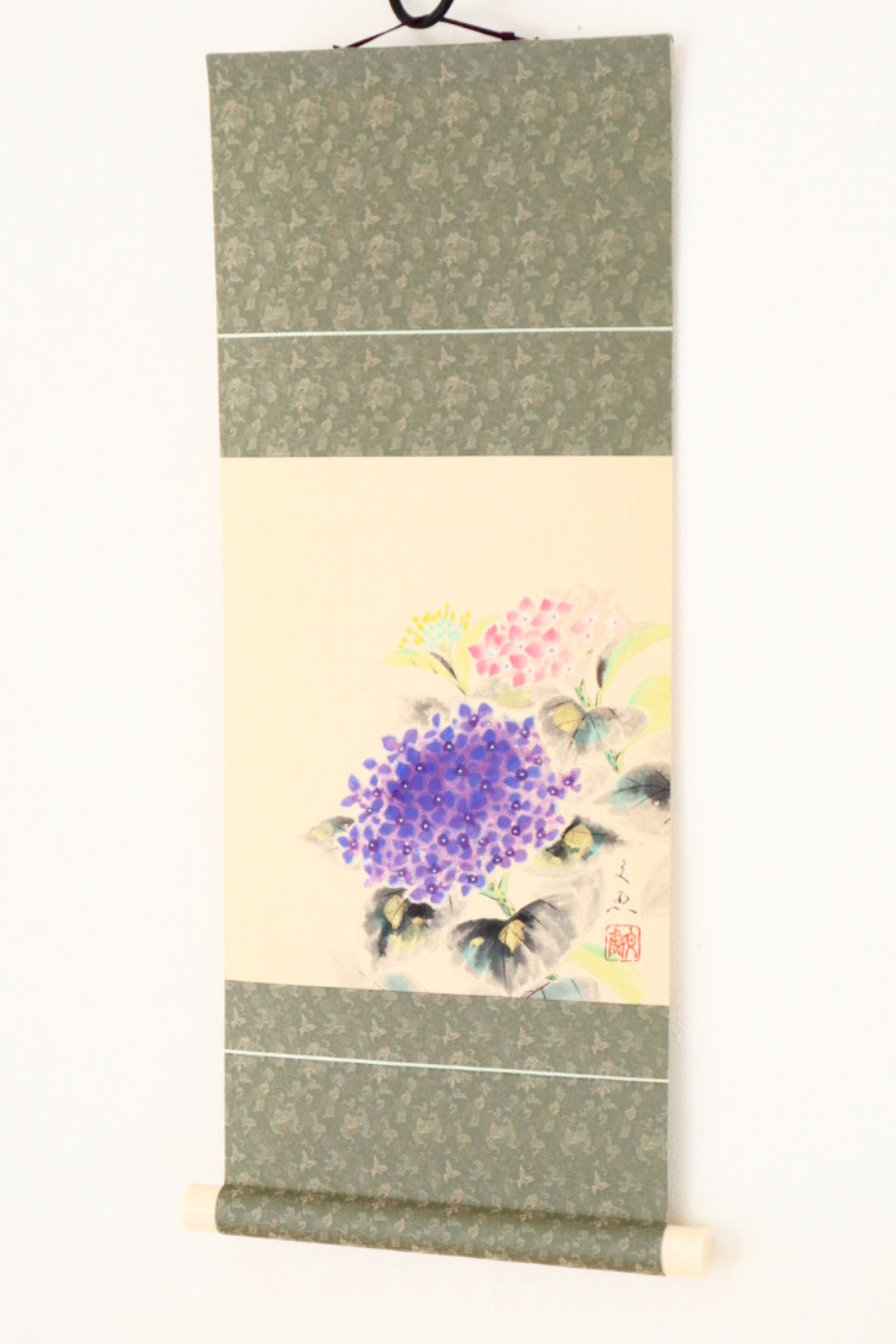 ミニ軸 中谷文魚作画 「紫陽花」 | くうかんそうしょく 栞