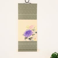 ミニ軸　中谷文魚作画　「紫陽花」