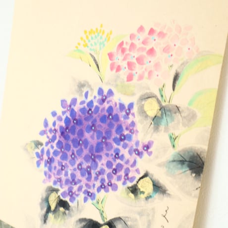 ミニ軸　中谷文魚作画　「紫陽花」