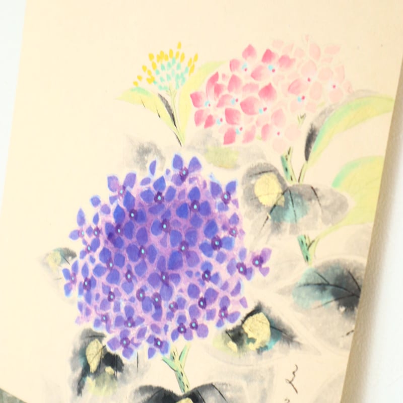 ミニ軸 中谷文魚作画 「紫陽花」 | くうかんそうしょく 栞