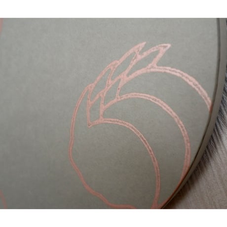 京からかみパネル　「向こうむき兎」丸