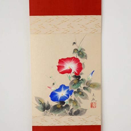 ミニ軸　中谷文魚作画　「朝顔」