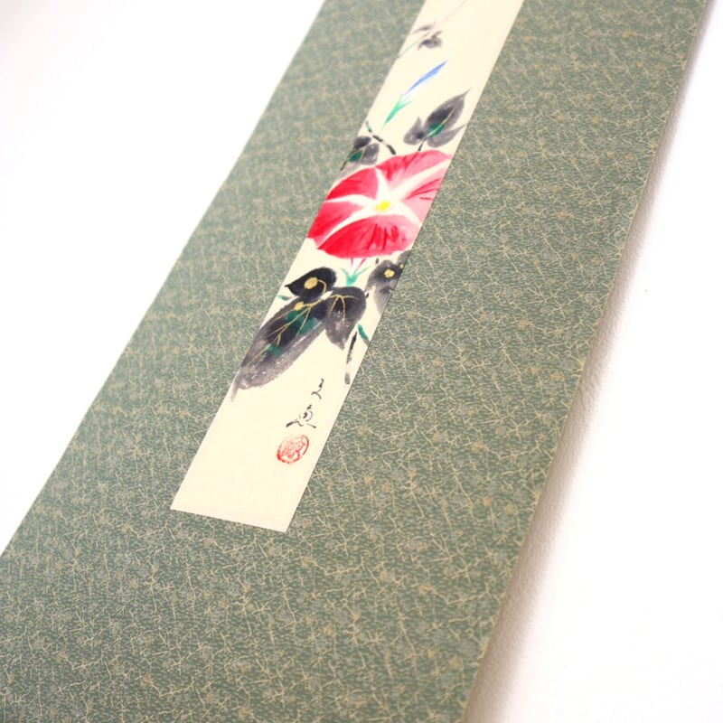 ミニ軸 中谷文魚作画 「朝顔」短冊 | くうかんそうしょく 栞