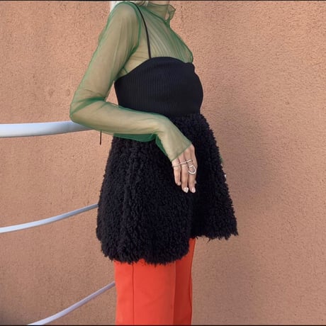 Eco fur mini dress