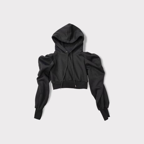 Power shoulder LOGO mini hoodie