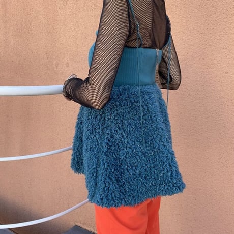Eco fur mini dress