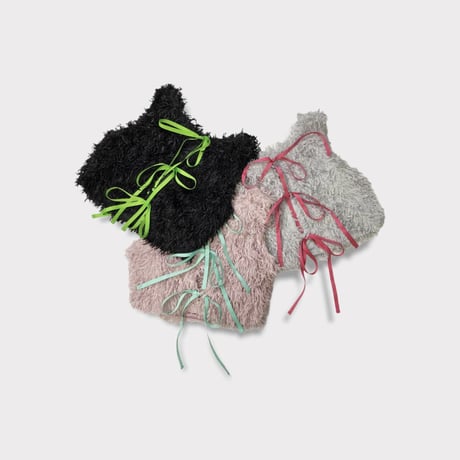 2way eco feather ribbon Vest