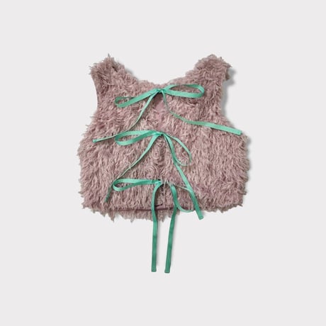 2way eco feather ribbon Vest
