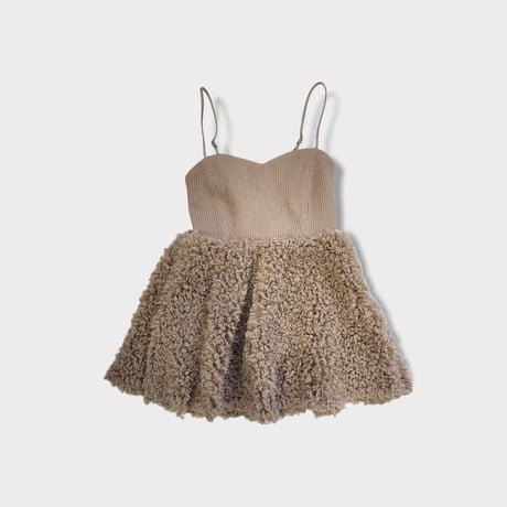 Eco fur mini dress
