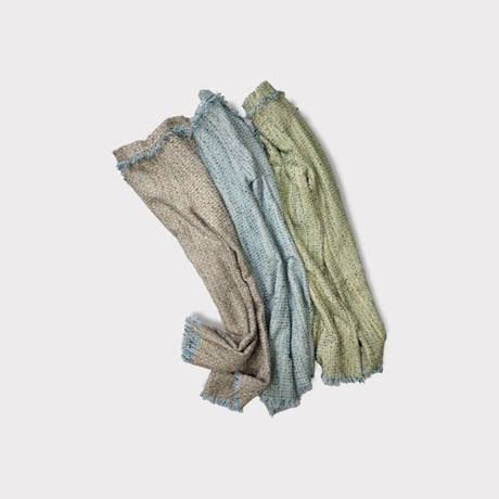 Tweed fringe Wide pants