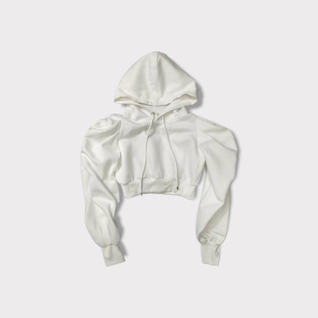 Power shoulder LOGO mini hoodie