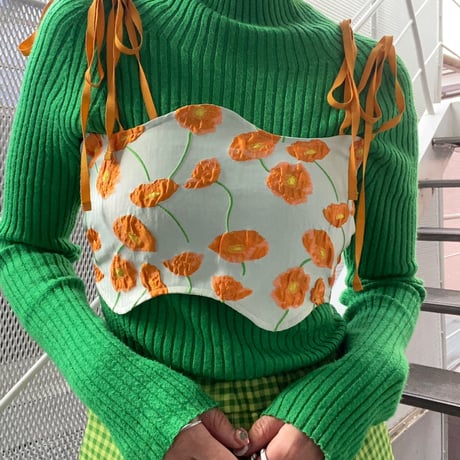 Flower wave bustier