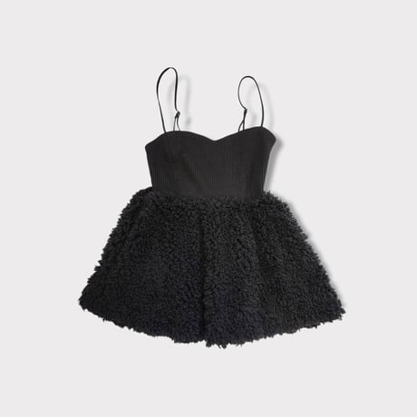 Eco fur mini dress