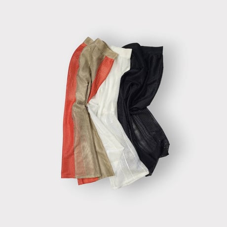 Double square mesh flare pants