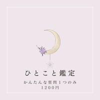 ひとこと鑑定【当日中200文字以内】